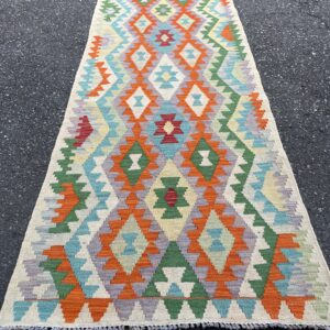 Afghan Kilim Rug - 259 x 90cm
