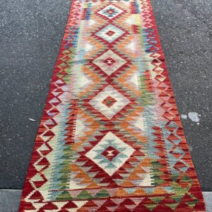 Afghan Kilim Rug - 209 x 73cm (6'10" x 2'5" )