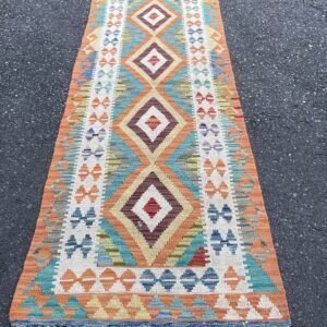 Afghan Kilim Rug - 204 x 75cm
