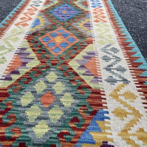 Afghan Kilim Rug - 305 x 82cm