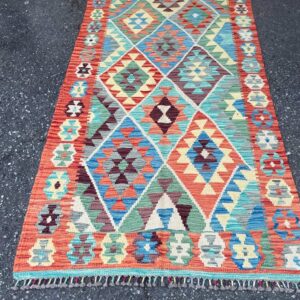 Afghan Kilim Rug - 190 x 102cm (6' x 3'4)