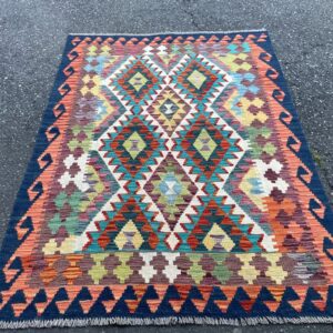 Afghan Kilim Rug - 172 x 124cm (5'8" x 4')