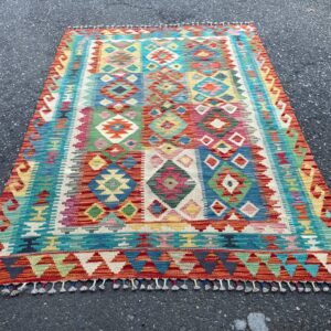 Afghan Kilim Rug - 178 x 130cm (5'10" x 4'3")